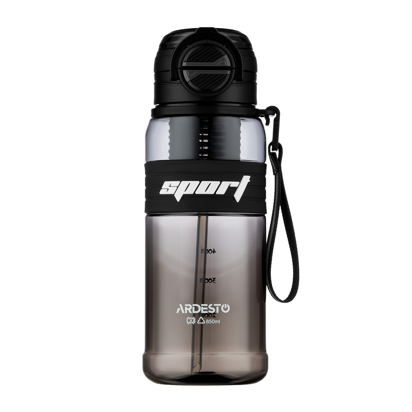 Пляшка для води Ardesto Urban 850 мл Black (AR2285UB)